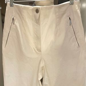Vanilia vintage white pants with zippered pockets